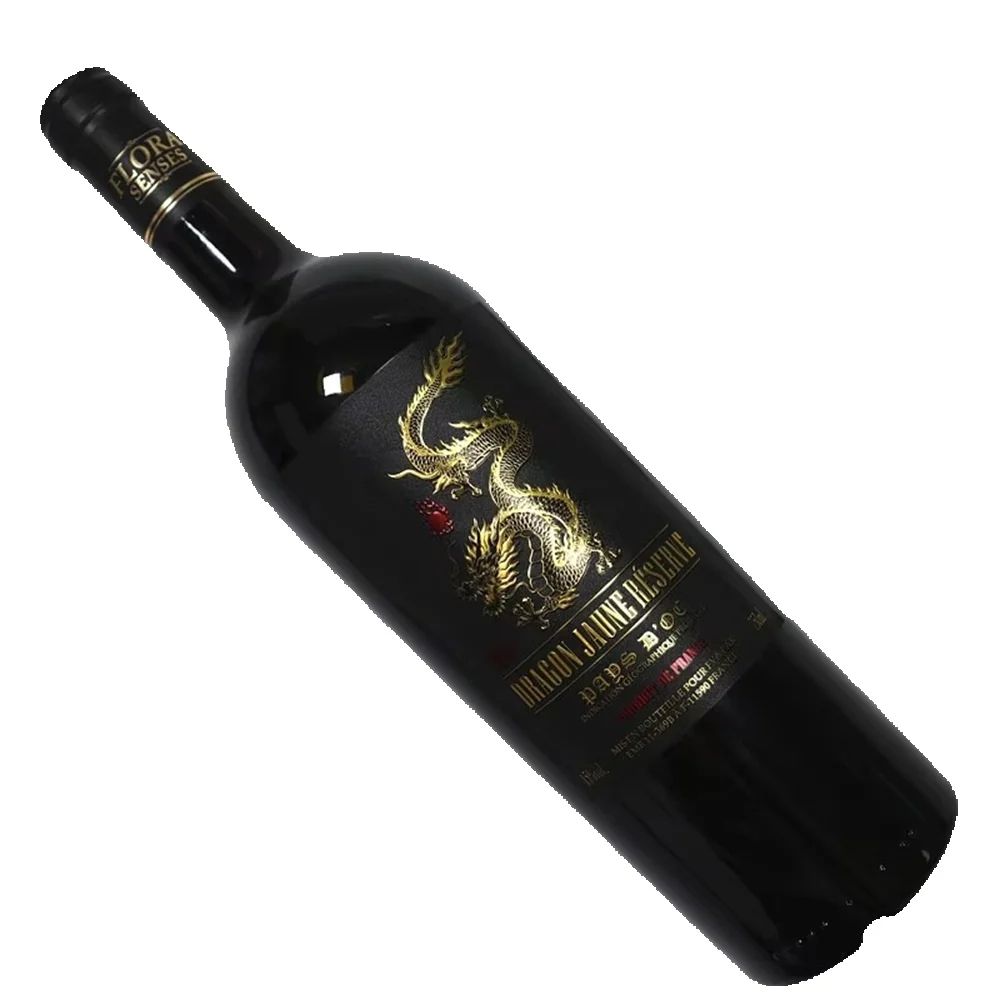 Wine Beer Juice - ฉลากไวน์หรูหราแบบกำหนดเอง｜ปั๊มร้อนสีเงิน｜กันน้ำแบบนูน｜สำหรับไวน์แดง น้ำผลไม้ เบียร์