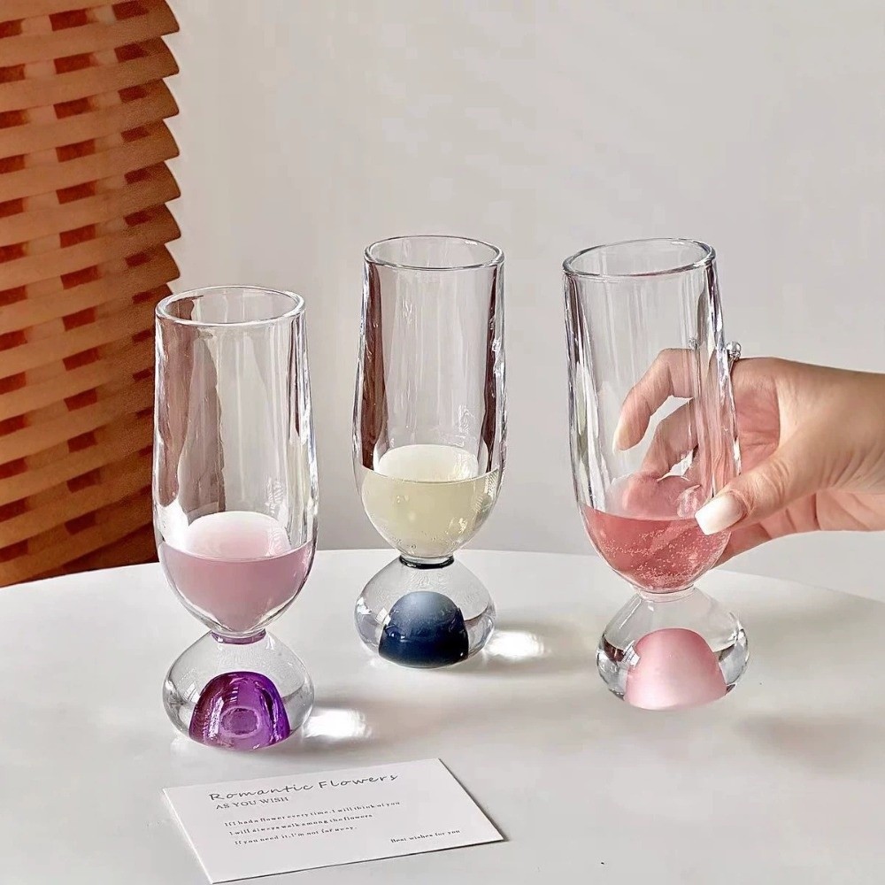 Wine Beer Tasting - แก้วทรงกลมก้นมน ดีไซน์สวยงาม ขนาด 170 มล. แก้วสำหรับดื่มไวน์