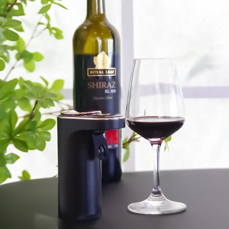Wine Aerator Pour - เครื่องรินไวน์ไฟฟ้าแบบชาร์จได้พร้อมที่เติมอากาศสำหรับบาร์เทนเดอร์