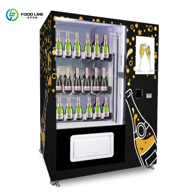 Wine Beer & Deli Reviews - ตู้จำหน่ายเครื่องดื่มแบบกำหนดเองพร้อมระบบลิฟท์สำหรับไวไฟ ค็อกเทล แชมเปญ ไวน์ โซดา น้ำอัดลม