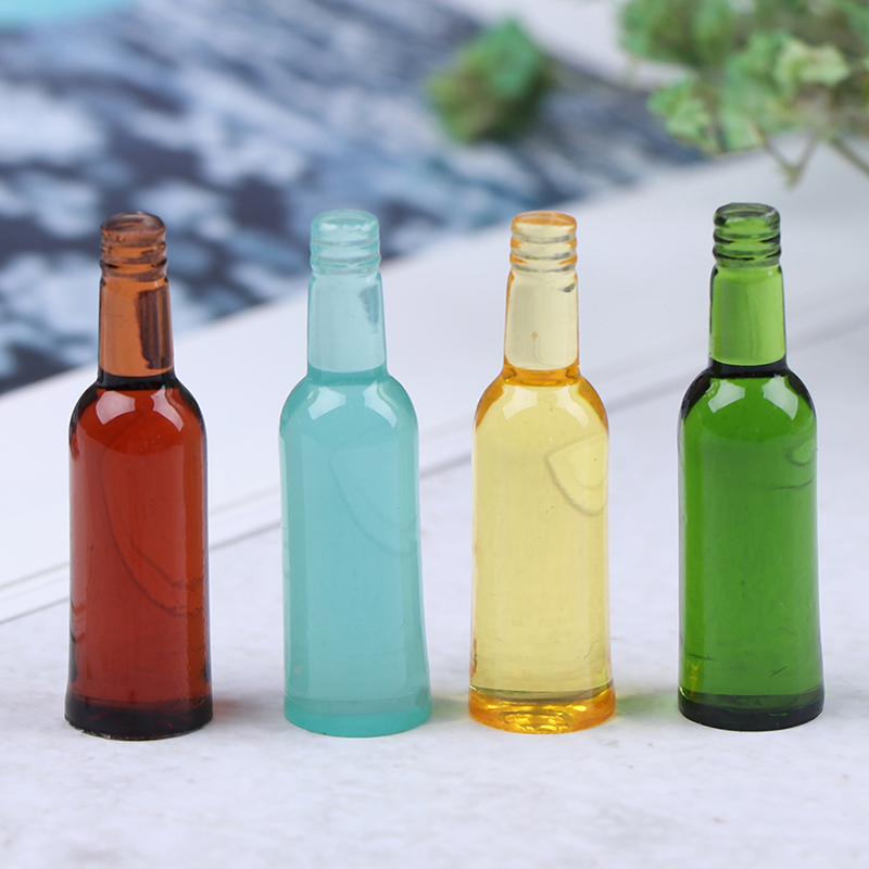 Wine Beer & Deli Reviews - 6 ชิ้น 1:12 ตุ๊กตาจิ๋ว ขวดเบียร์ ไวน์