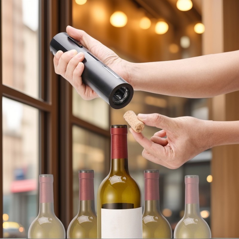 Wine Opener Electric - ที่เปิดขวดไฟฟ้าสำหรับไวน์แดง เครื่องตัดฟอยล์ ที่เปิดไวน์แดงอัตโนมัติ อุปกรณ์ครัว แกดเจ็ต ที่เปิดขวด