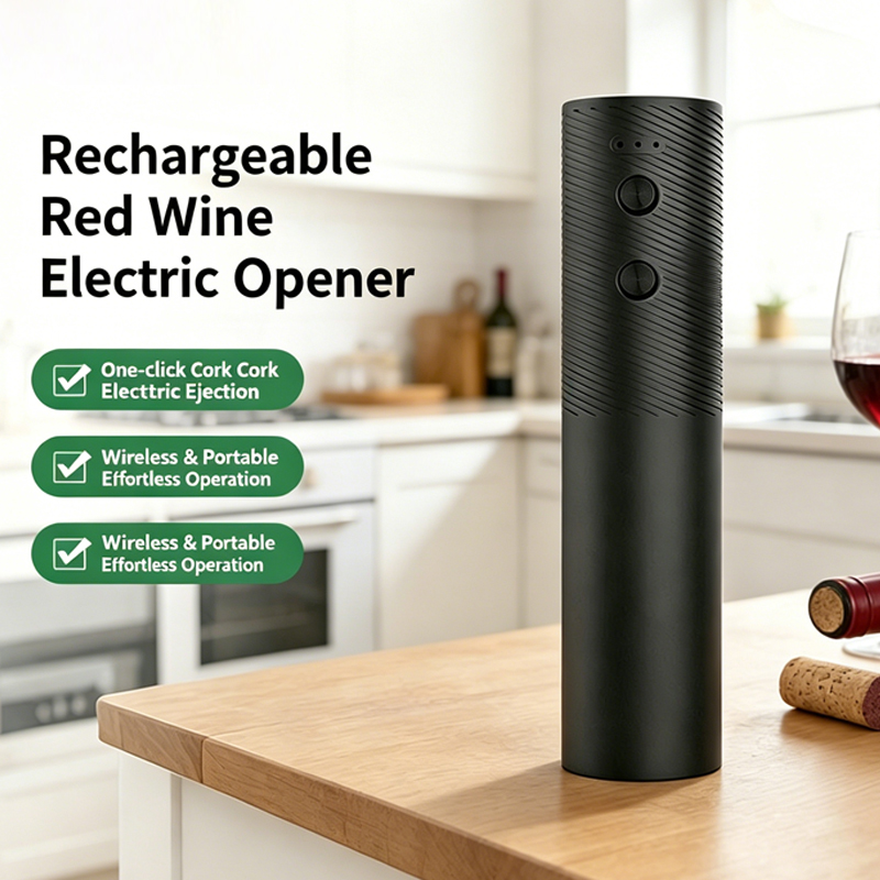 Wine Opener Electric - ที่เปิดขวดไวน์แบบชาร์จไฟได้ ที่เปิดขวดอัตโนมัติแบบไฟฟ้า กดปุ่มเดียวเปิดง่าย ใช้งานสะดวก ที่เปิดขวดสำหรับครัว บ้าน