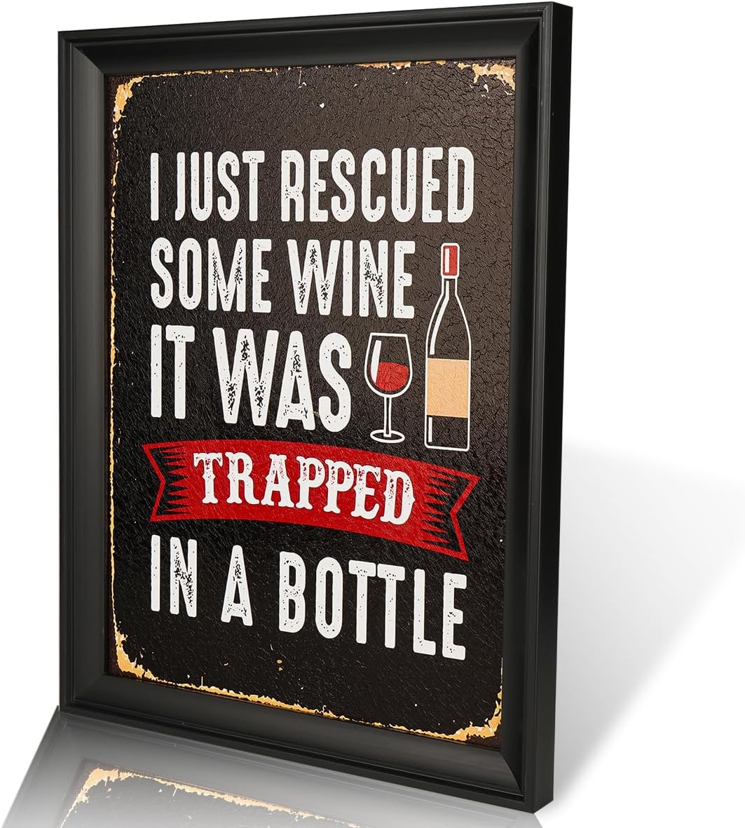 Wine Beer & Deli Reviews - กฎแห่งมุมสันทนาการของผู้ชาย ของตกแต่งผนังพร้อมเบียร์, งานศิลปะติดกรอบธีมเบียร์, ป้ายตกแต่งติดผนังรูปไวน์, (WINE 2)