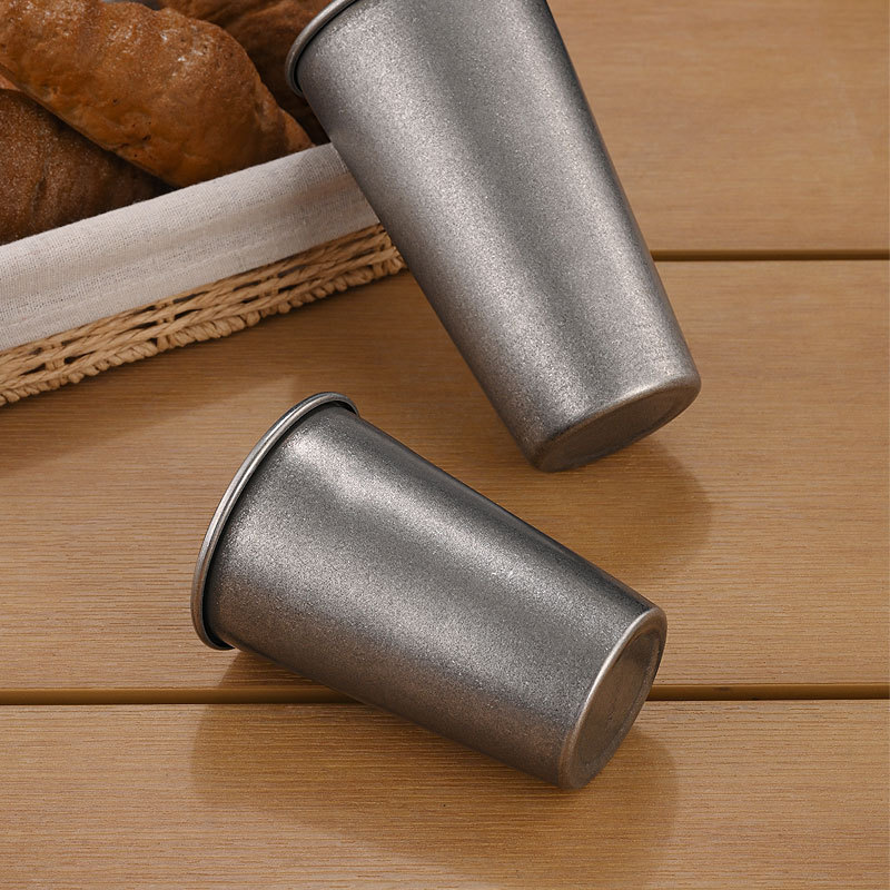 แก้วดื่มสแตนเลสสีเงินสไตล์เรโท - Wine Beer Coffee Drink บทวิจารณ์และราคา