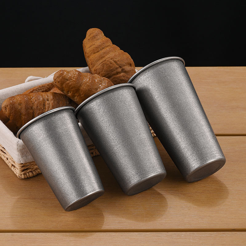 แก้วดื่มสแตนเลสสีเงินสไตล์เรโท - Wine Beer Coffee Drink บทวิจารณ์และราคา