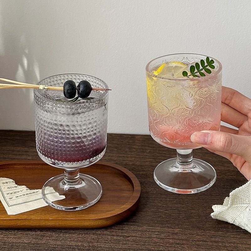 ชุดแก้วไวน์ลายนูนวินเทจ 4 ชิ้น - Wine With Beer Mix บทวิจารณ์และราคา
