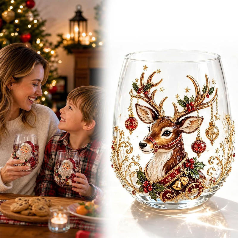 แก้วศิลปะคริสต์มาส 3 มิติ ลายซ - Wine Beer Coffee Drink บทวิจารณ์และราคา