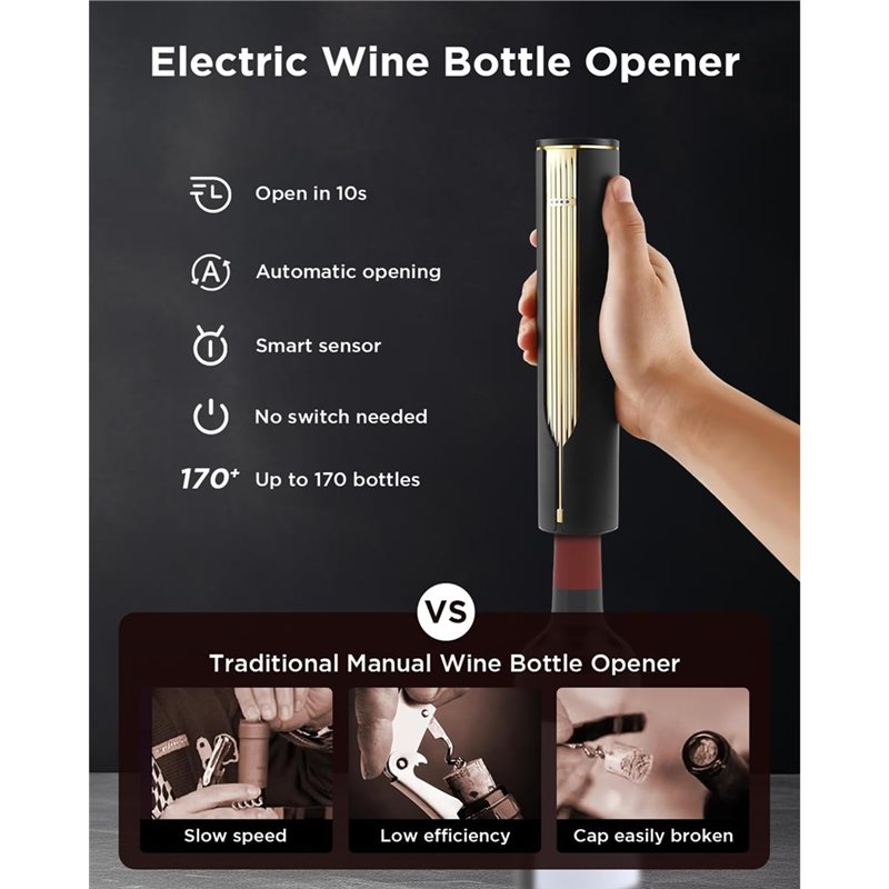 ที่เปิดขวดไวน์ไฟฟ้าอัตโนมัติปร - Wine Opener Electric บทวิจารณ์และราคา